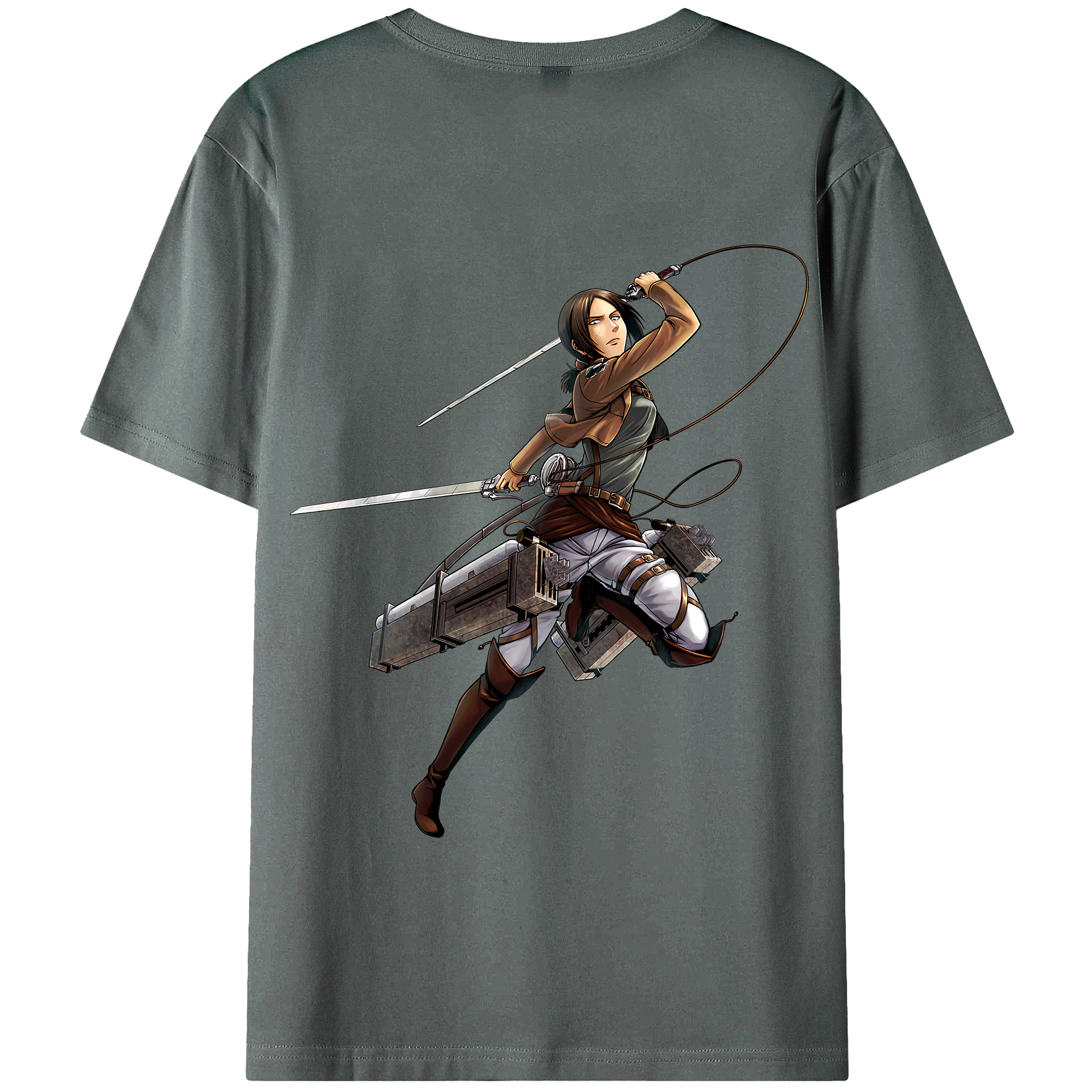 （画像用） 進撃の巨人 Attack on Titan 綿100％半袖Tシャツ（背面プリント）